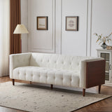 Christopher Knight Home Almab 82 Inches Sofa Couch, Cozy Couch Sofa, Boucle Upholstered 3-Seater Sofa, Wood Frame Couch, Comfy Couches for Living Room and Office, Modern Couch and Sofa, Beige Christopher Knight Home