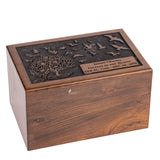 INTAJ Cremation Urn for Human Ashes Adult Male Female - Tree of Life Wooden Box Urn for Ashes - Handmade Decorative Funeral Urn (Customised Tree INTAJ