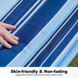 Gafete 2 Person Hammocks for Outside, Double Quilted Fabric Outdoor Hammock with Spreader Bar, Large Removable Pillow, Storage Pockets, Carabiners, Max 475 lbs Capacity (Catalina Beach) gafete