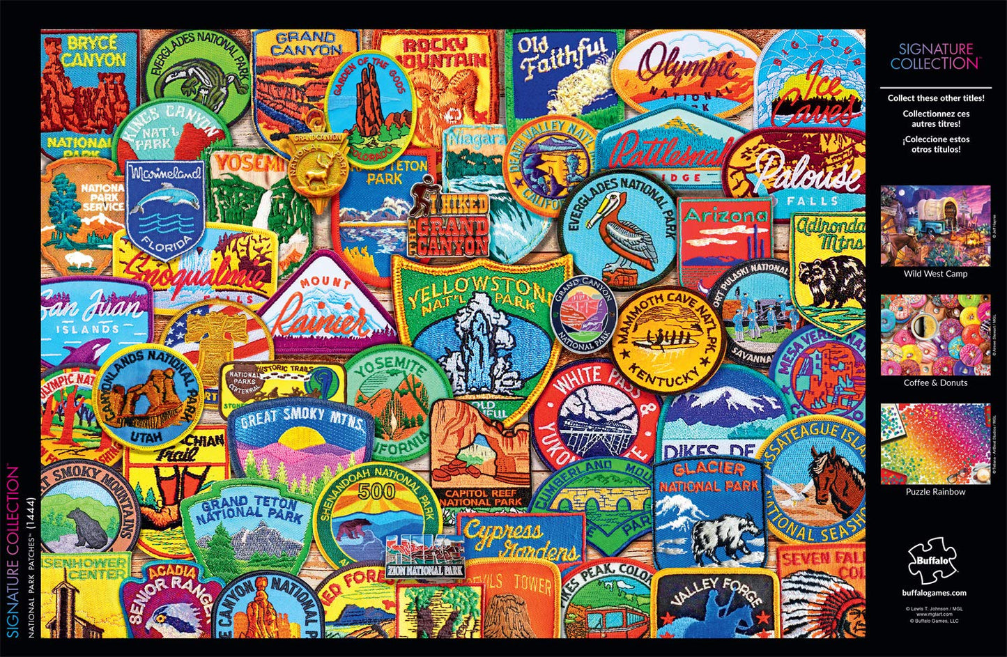 Buffalo Games - Lewis T. Johnson - National Park Patches - 1000 Piece Jigsaw Puzzle for Adults -Challenging Puzzle Perfect for Game Nights - Finished Size is 26.75 x 19.75