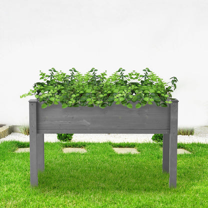 48x24x30 Raised Garden Bed with Legs, Elevated Wooden Planter Box for Outdoor Plants Outdoor