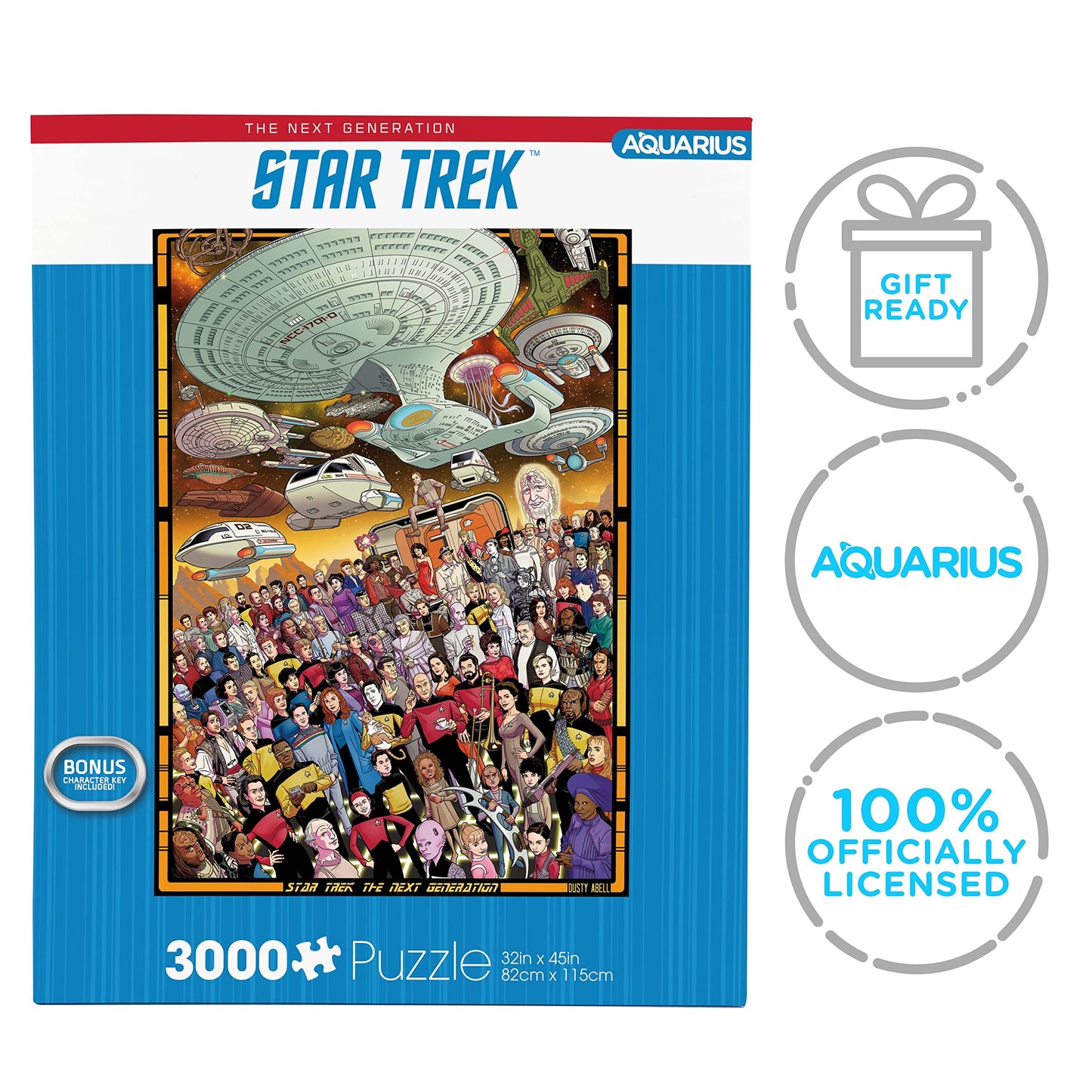 Aquarius Star Trek Next Gen Puzzle (3000 Piece Jigsaw Puzzle) - Officially Licensed Star Trek Merchandise & Collectibles - Glare Free - Precision Fit - 32 x 45 Inches