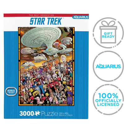 Aquarius Star Trek Next Gen Puzzle (3000 Piece Jigsaw Puzzle) - Officially Licensed Star Trek Merchandise & Collectibles - Glare Free - Precision Fit - 32 x 45 Inches