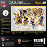 MasterPieces 500 Piece Sports Jigsaw Puzzle for Adults - NFL Pittsburgh Steelers All-Time Greats - 15x21" Masterpieces