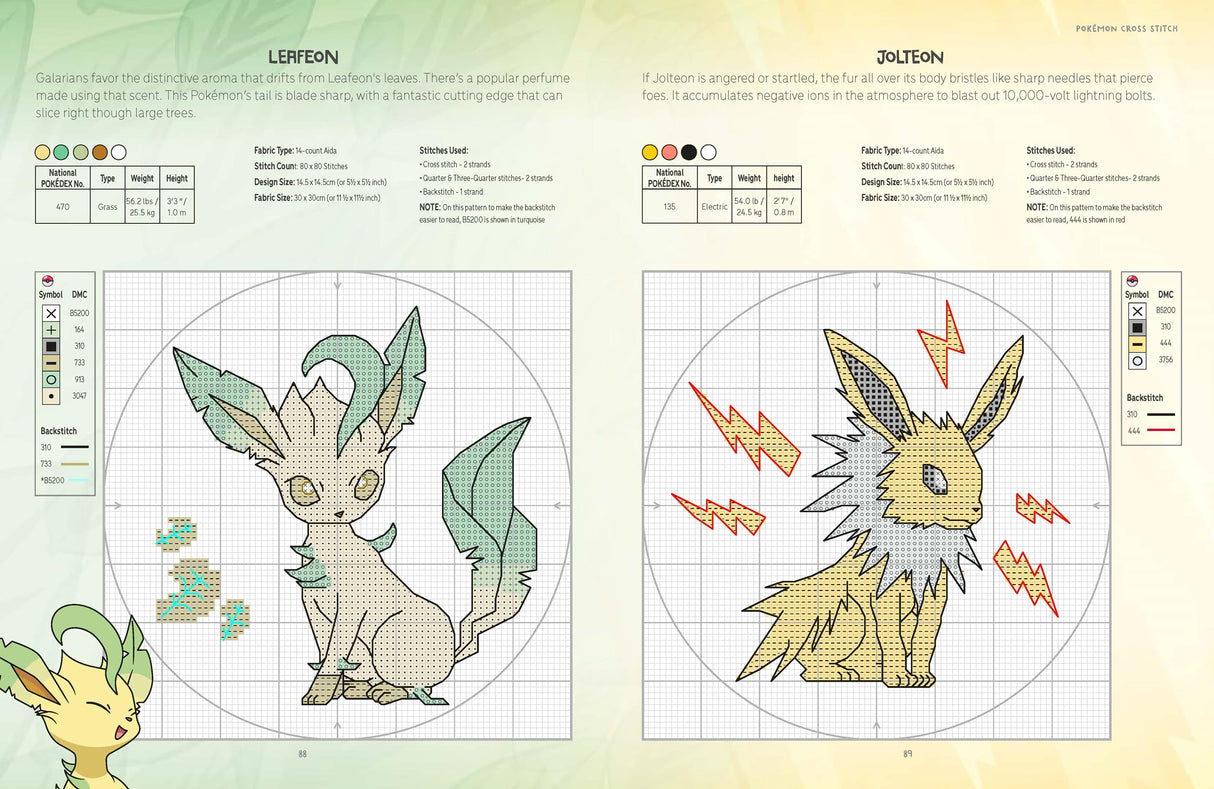 Pokémon Cross Stitch: Bring your favorite Pokémon to life with over 50 cute cross stitch patterns WoodArtSupply