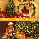 Ollny Christmas Lights 262FT 800LED, Plug-in Outside Tree Lights with Timer and 8 Modes, Remote Control Waterproof Dimmable Outdoor String Lights for House Yard Patio Xmas Decorations(Warm White) Ollny