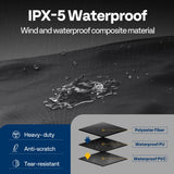 VIVOHOME 8ft Log Rack Cover, Heavy Duty 600D Oxford Outdoor Firewood Storage Cover with Zipper and Hook Loop Tape (Log Rack not Included) VIVOHOME