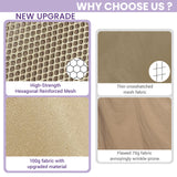 Tradesparker 10x10 Gazebo Replacement Mesh Walls,4-Sided Mosquito Screen Netting with 48Curtain Rings & 48Rail Hooks，Black (Universal Fit for Gazebo & Pergola) Tradesparker