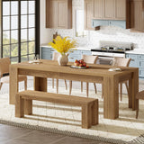 Tribesigns 78.7-Inch Farmhouse Dining Table for 6-8, Large Rectangle Kitchen Table with Heavy Duty Legs for Kitchen & Dining & Living Room (Natural) Tribesigns
