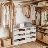 BOLUO Closet Drawers White 3 Drawer Dresser for Closet Organizers and Storage Bedroom Dorm Modern BOLUO