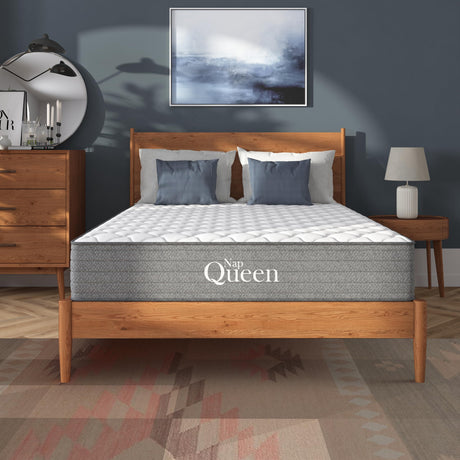 NapQueen 10 Inch King, Valeria Hybrid Cooling Gel Memory Foam & Pocket Coil Spring Mattress, CertiPUR-US Certified, Fiberglass-Free Mattress NapQueen