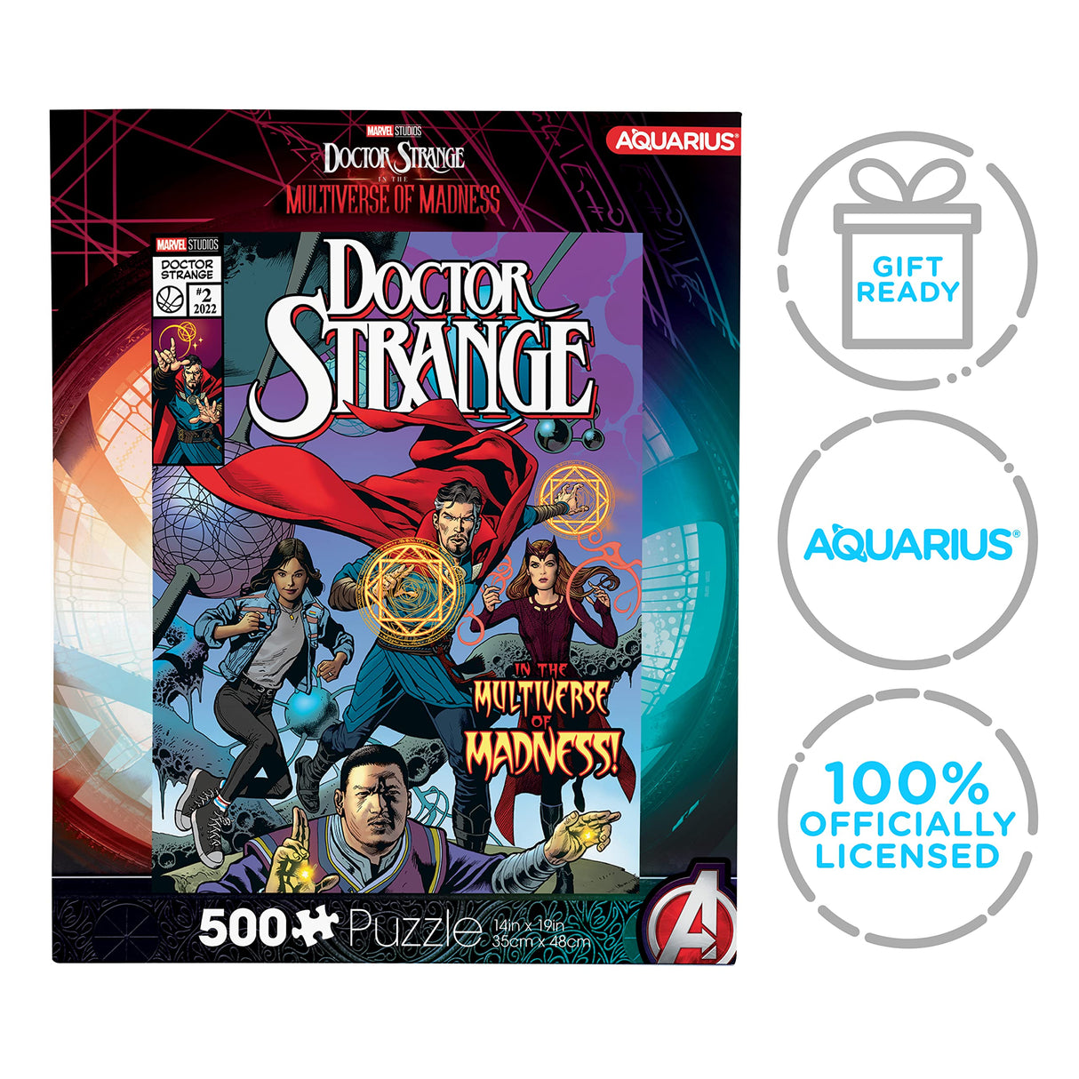 AQUARIUS Marvel - Doctor Strange (500 Piece Jigsaw Puzzle) - Glare Free - Precision Fit - Officially Licensed Marvel Comics Merchandise & Collectibles - 14x19 Inches AQUARIUS