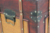 Large Antique Style Steamer Trunk, Decorative Storage Box Vintiquewise