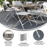 Flash Furniture Hercules Series Plastic Folding Chair - White - 4 Pack 650LB Weight Capacity Comfortable Event Chair-Lightweight Folding Chair Flash Furniture