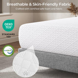 Yaheetech 8 Inch Twin Mattress Cooling Gel Memory Foam Mattress, Green Tea Mattress for Fresher Sleep, Medium Firm, CertiPUR-US Certified, Twin Size Mattress in a Box Yaheetech