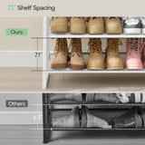 Nunsino Shoe Rack, Long Shoe Organizer,Max Holds 50 Pairs,8 Tier Metal Shoe Storage Shelf,4-Tier Stackable Shoes Organizer for Garage, Entryway,White Nunsino