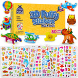 Purple Ladybug 1900+ Puffy Sticker Collection for Kids 4-8 - 80 Unique Reusable Sheets, Creative 3D Designs - Reward Stickers, Arts & Crafts Set, Travel Activities, Road Trip Essentials & Toys PURPLE LADYBUG