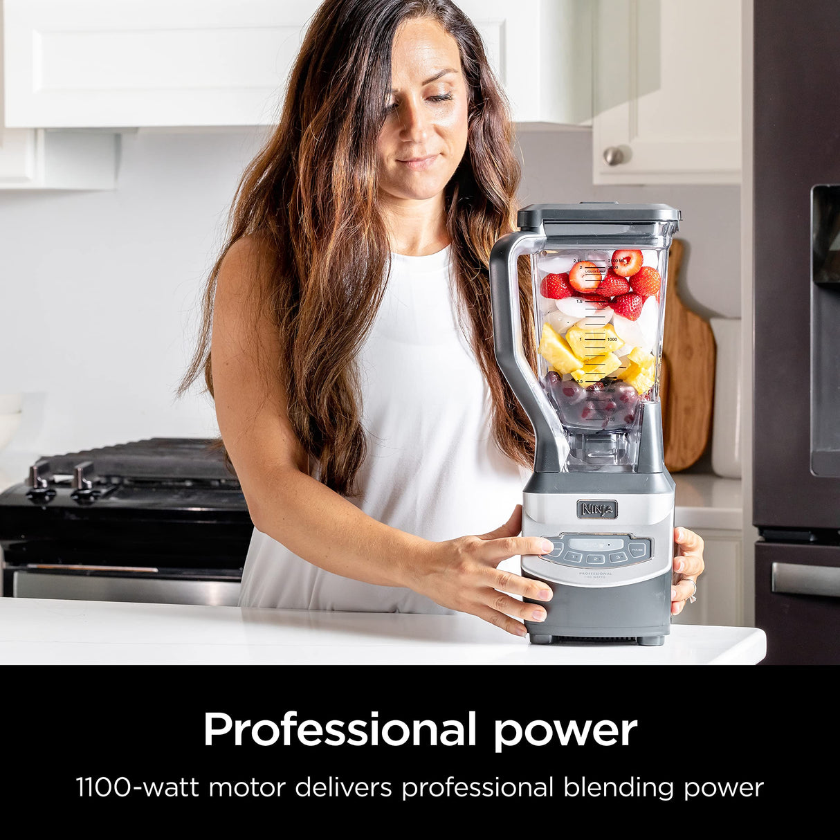 Ninja BL660 Professional Compact Smoothie & Food Processing Blender, 1100-Watts, 3 Functions -for Frozen Drinks, Smoothies, Sauces, & More, 72-oz.* Pitcher, (2) 16-oz. To-Go Cups & Spout Lids, Gray Ninja