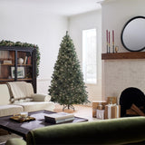 National Tree Company Pre-Lit Artificial Full Christmas Tree, Blue, North Valley Spruce, White Lights, Includes Stand, 7.5 Feet National Tree Company