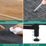 YITAHOME Dresser with 5 Drawers - Fabric Storage Tower, Organizer Unit for Bedroom, Living Room, Closets - Sturdy Steel Frame, Wooden Top (5 Wider Drawers Cool Grey) YITAHOME