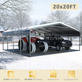 VEIKOU 20'x20' Carport, Car Port with Galvanized Steel Panels, Metal Carport with Innovative Assembly Structure, Carports for Car, Boat, Truck VEIKOU