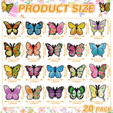 Umigy 20 Pcs Butterfly Diamond Painting Magnets Butterfly Diamond Art Stickers Refrigerator Painting Kits for Christmas Fridge Stickers(Butterfly) Umigy
