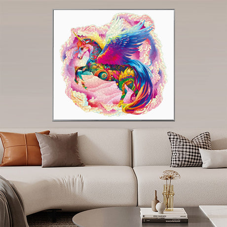 MYS Aurora Wooden Jigsaw Puzzles for Adults, Unicorn Jigsaw Puzzles 925 Pieces, Unique Animal Shaped Wooden Puzzles for Adults and Kids, Family Game 23.3x22.5 Inch Mys Aurora