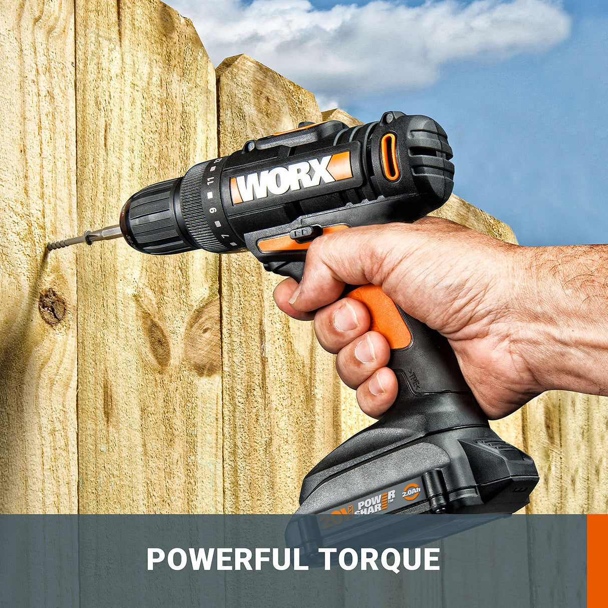 WORX 20V Cordless Drill Driver，Impact Driver and Reciprocating Saw，WX911L Power Tool Combo Kit ，2 * 2.0Ah Batteries & Charger Included WORX