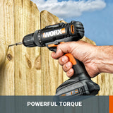 WORX 20V Cordless Drill Driver，Impact Driver and Reciprocating Saw，WX911L Power Tool Combo Kit ，2 * 2.0Ah Batteries & Charger Included WORX