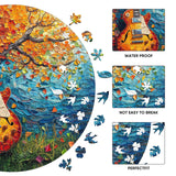 Wooden Puzzle for Adults, Autumn Jigsaw Puzzle, Guitar Wooden Jigsaw Puzzles, Thanksgiving Garden Puzzle, Beautiful Wooden Puzzle with Box Birthday Gifts for Adults and Kids(11.2 * 11.2in-200pcs) Reouinty