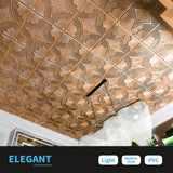 Art3d Drop Ceiling Tiles 24x24 in Bronze (12-Pack, 48 Sq.ft), 3D Wainscoting Panels Glue Up 2x2 Art3d