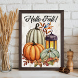 Farmhouse Wall Decor for your Home - 12x16 Rustic Wood Frame with 14 Interchangeable Sayings for the 4 Seasons, Christmas, Easter, Thanksgiving & July 4 Parallel Decor