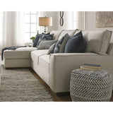 Signature Design by Ashley A1000445 Pouf, Blue & White Signature Design by Ashley