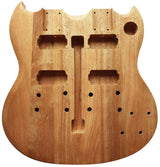 DIY Unfinished Electric Guitar Kit Double Guitar Neck and Body with Mahogany Body Mahogany Neck DYED Poplar Laminated Fingerboard Chrome Hardware with All Accessories Build Your Own Guitar sdwu&tong