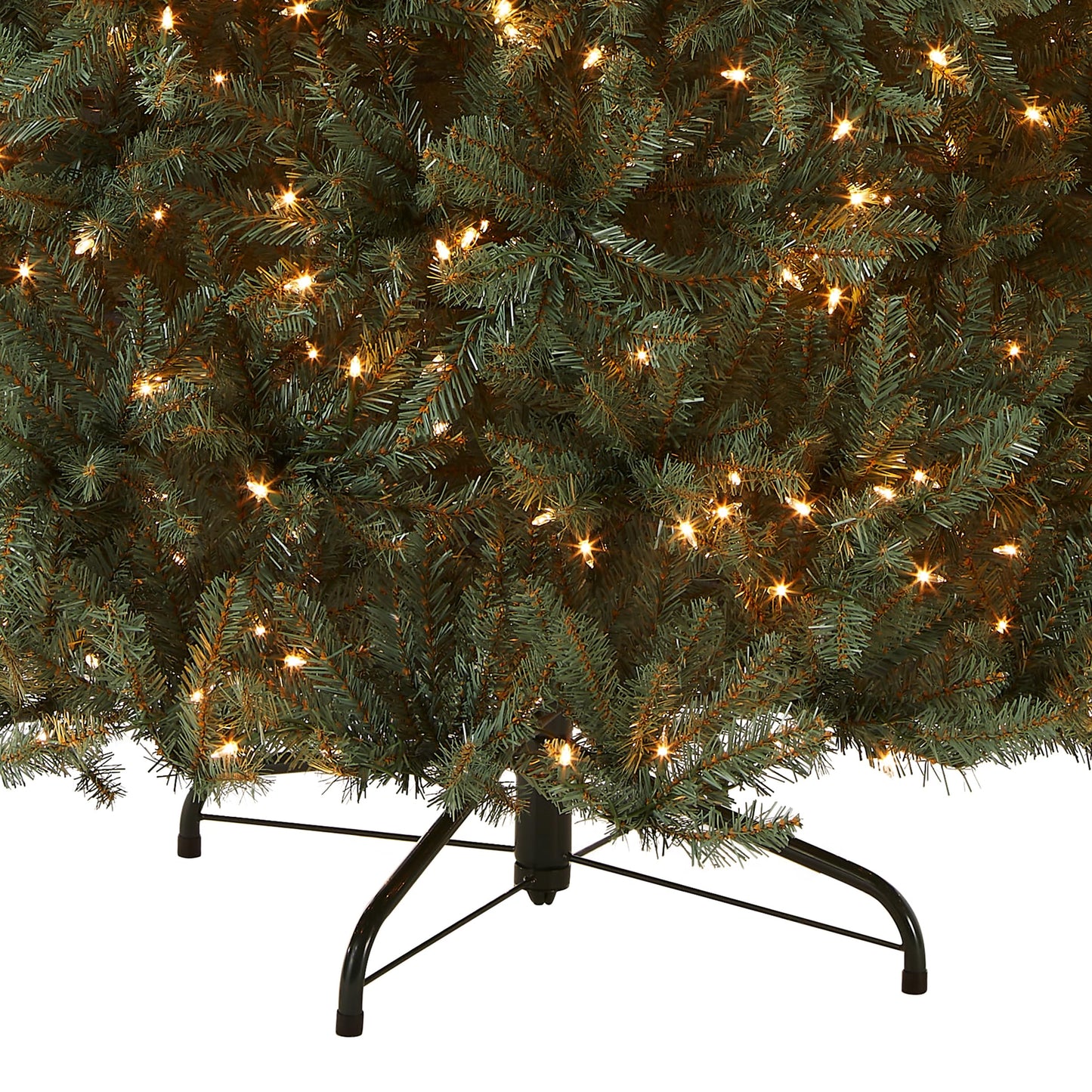 National Tree Company Pre-Lit Artificial Full Christmas Tree, Blue, Dunhill Fir, White Lights, Includes Stand, 7.5 Feet