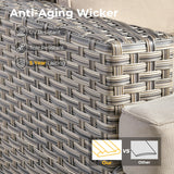 HOOOWOOO Outdoor Sectional Patio Furniture Set with Fire Pit Table,15 Pieces Wicker Conversation Sets L Shaped Couch,Extra Deep Out Door Sofa Outside Furniture with Swivel Chairs Ottomans,Beige HOOOWOOO