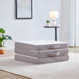 Kingfun Memory Foam Folding Mattress, 4 Inch Gel-Infused Foldable Floor Mattress, Breathable Tri-fold Mattress Topper with Cover, Soft Folding Foldable Portable Floor Guest Bed (Single) Kingfun