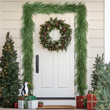 Alupssuc 9ft Artificial Christmas Garland, Real Touch Norfolk Pine Garland- Winter Pine Garland, Greenery Christmas Garland for Mantle, Table, Fireplace, Indoor, Outdoor Christmas Decorations Alupssuc