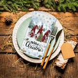 Saypacck 100 Pcs Christmas Winter Disposable Paper Guest Towels for Bathroom 2 Ply Decorative Gnome Napkins Christmas Hand Towels Xmas Napkins for Decoupage Winter Party Kitchen Dinner Table Decor Saypacck