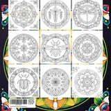 FUN LAVIE Adult Coloring Book 32 Mandala Coloring Books for Adults Relaxation and Teens Stress Relief, Featuring Mandalas Insect & Bloom Patterns for Women Mindfulness, Spiral Bound FUN LAVIE