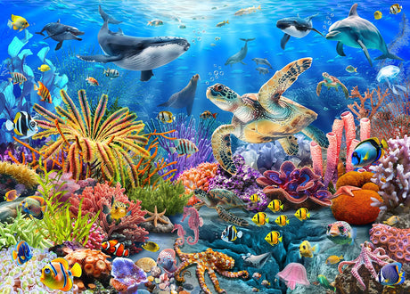 JOYZEXY 500 Piece Puzzles for Adults, Underwater World Jigsaw Puzzles 500 Pieces Ocean Scene Challenging Puzzle JOYZEXY