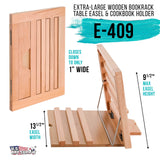 U.S. Art Supply Large Wooden Table Easel - Adjustable Incline, 2 Page Holders - Functions as Wooden Cookbook Stand, Kitchen Countertop Recipe Rack, Tablet Rest & Cook Book Holder for Kitchen Counter U.S. Art Supply