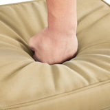 Yaheetech Wicker Ottomans, Set of 2 Footrest with Removable Cushion, 2pcs PE Rattan Side Table Additional Seating Multipurpose Outdoor Furniture for Patio, Backyard, Brown/Khaki Yaheetech