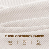 Yaheetech 360° Swivel Glider Chair for Nursery, Rocking Chair Nursing Chair with Side Pockets, Corduroy Glider for Living Room with High Back Beige Yaheetech