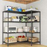 Romorgniz 52.4W Storage Shelves Wire Shelving Unit, 4 Tier Metal Shelving Rack Load 1120LBS,Adjustable Pantry Shelves Heavy Duty Garage Shelving,52.4Wx13.8Dx59H,2PCS Romorgniz