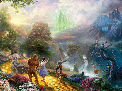 Ceaco - Thomas Kinkade - The Wizard of Oz - Dorothy Discovers Emerald City - 750 Piece Glitter Jigsaw Puzzle