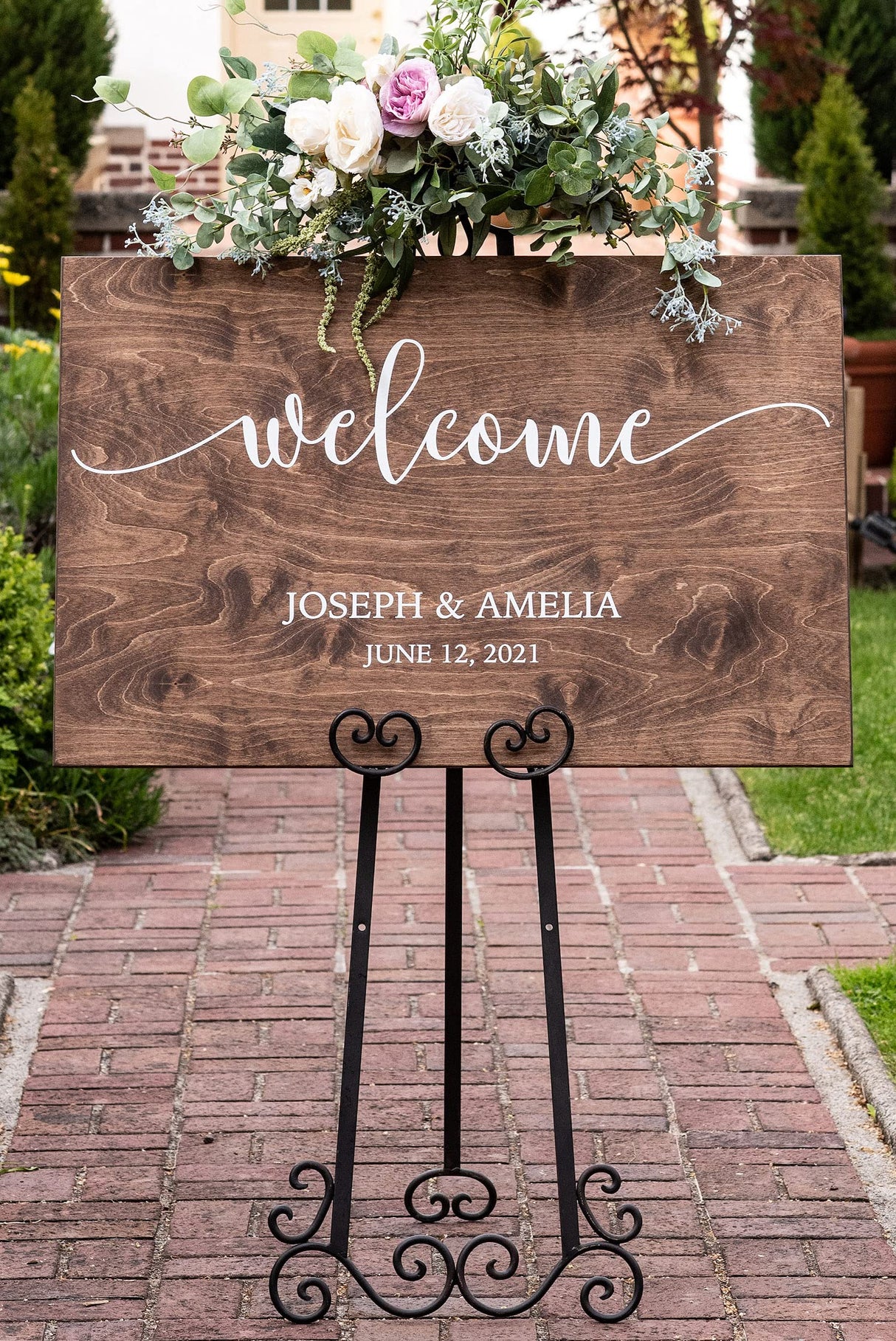 Personalized Wedding Welcome Sign - Wood Wedding Sign - Rustic Wedding Decor #PWS01 - WoodArtSupply