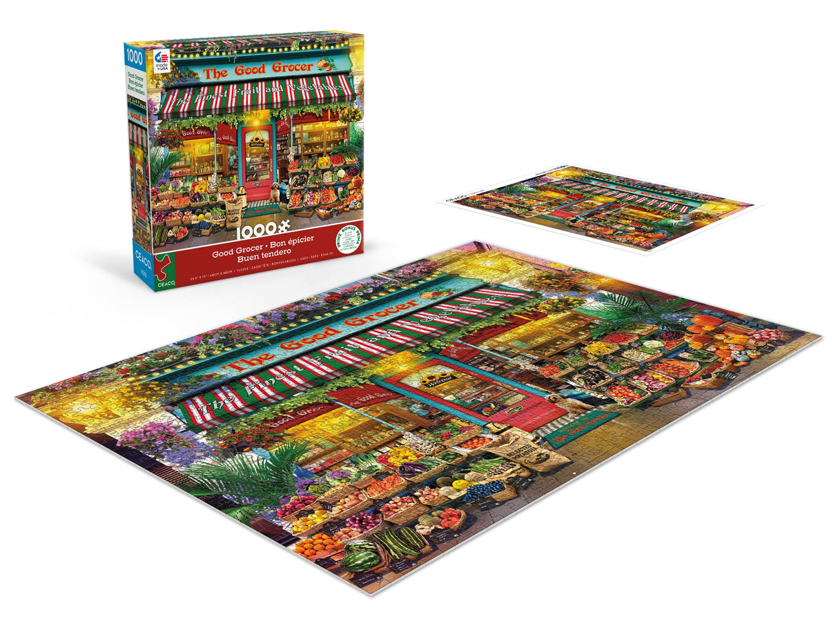 Ceaco - Gary Walton - Shop Windows - Good Grocer - 1000 Piece Jigsaw Puzzle Ceaco