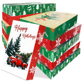 YANGTE 12 Pack Large Christmas Gifts Boxes with Lids for Presents, 17" Clothing Gift Boxes for Wrapping Bulk, 4 Designs of Christmas Boxes for Wrapping Clothes, Robe, Shirt and More YANGTE