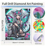 KUFWKEY Gothic Butterfly Fairy Diamond Art Kits for Adults,Skull Art and Crafts,5D DIY Handicrafts,Diamond Painting kit, Halloween Diamond Mosaic Kits,Diamond Dots for Beginner,12X16 inch KUFWKEY